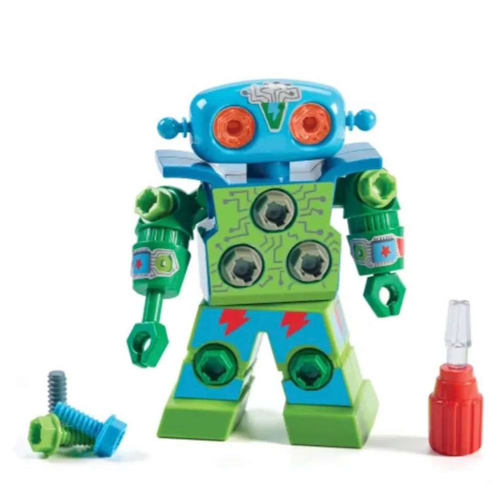 Build & Play Robot Toy - Blue and Green